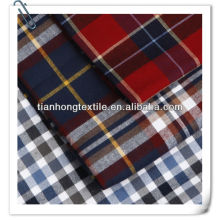 100% cotton yarn dyed flannel check fabric